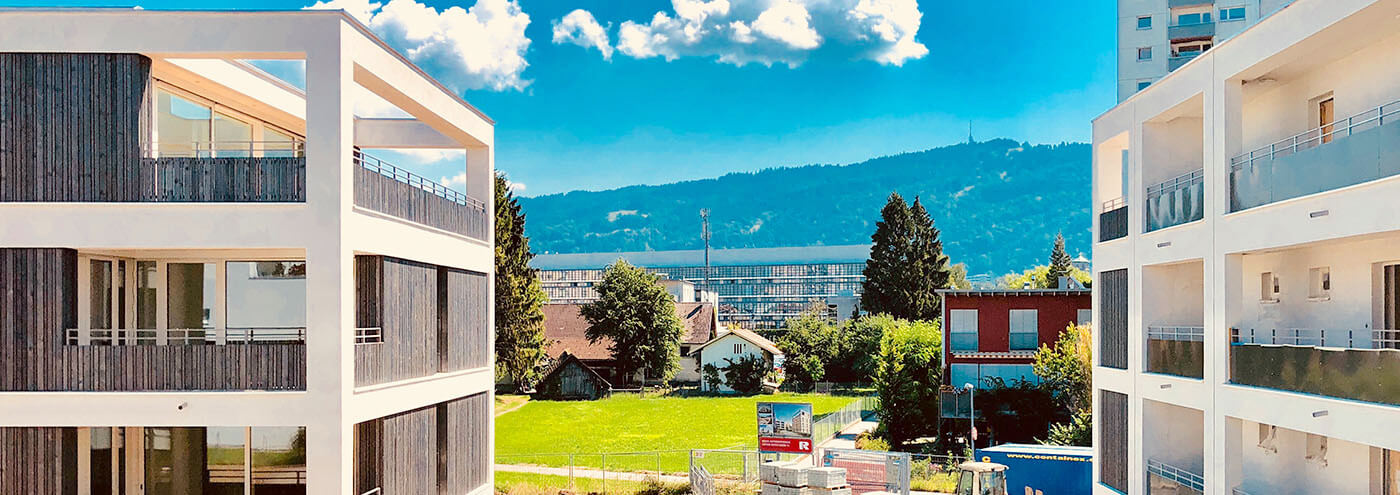Blick auf die Alpen in Brengenz vom Wohnhaus